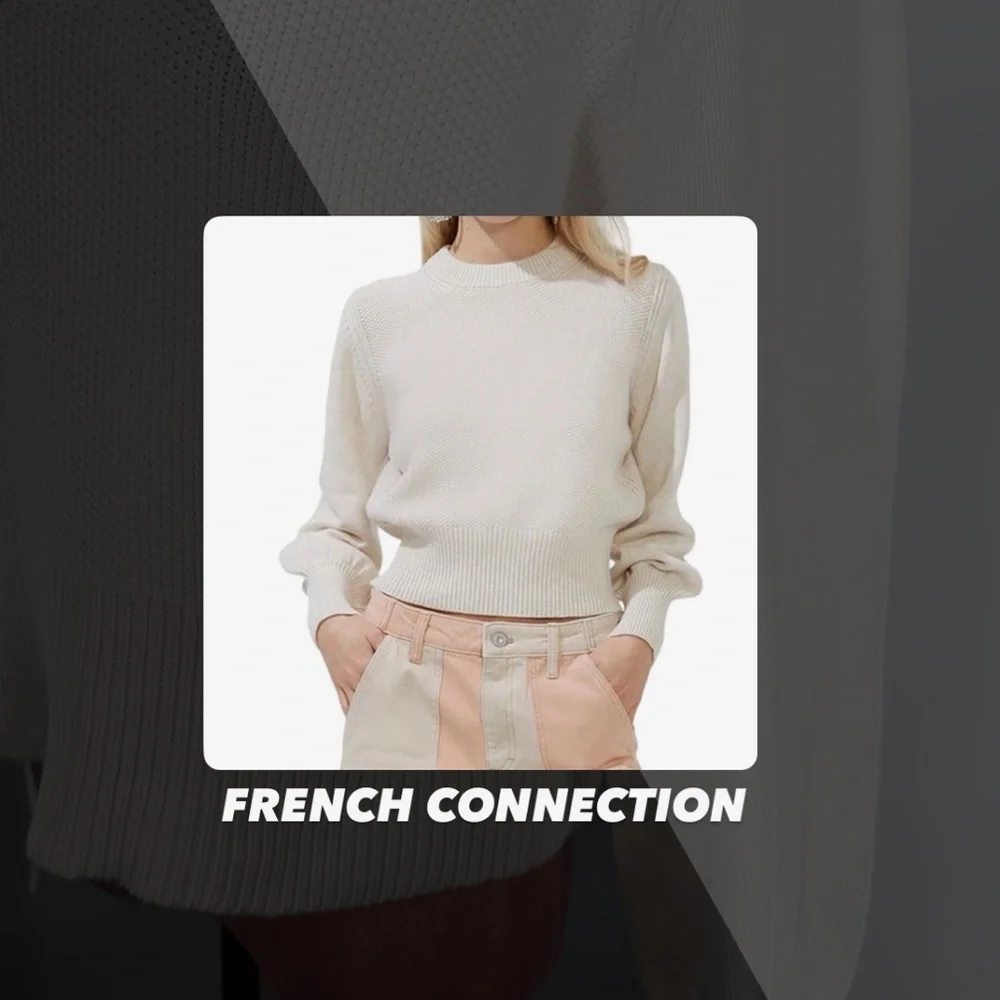 EUC French Connection Jamie Puff Sleeve Sweater